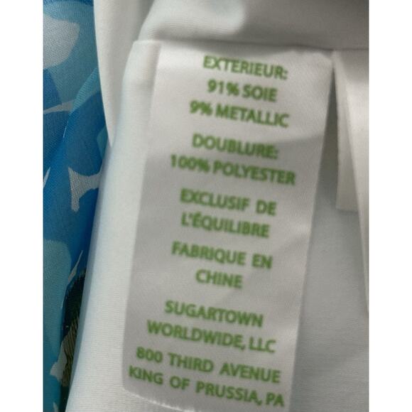 Lilly Pulitzer Dress Size 2 Silk Metallic Floral Tunic Dress Resort Party EUC - Picture 4 of 9